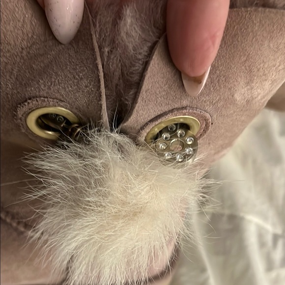 UGG Pink Winter Boots with Fluffy Trim - Picture 9 of 16